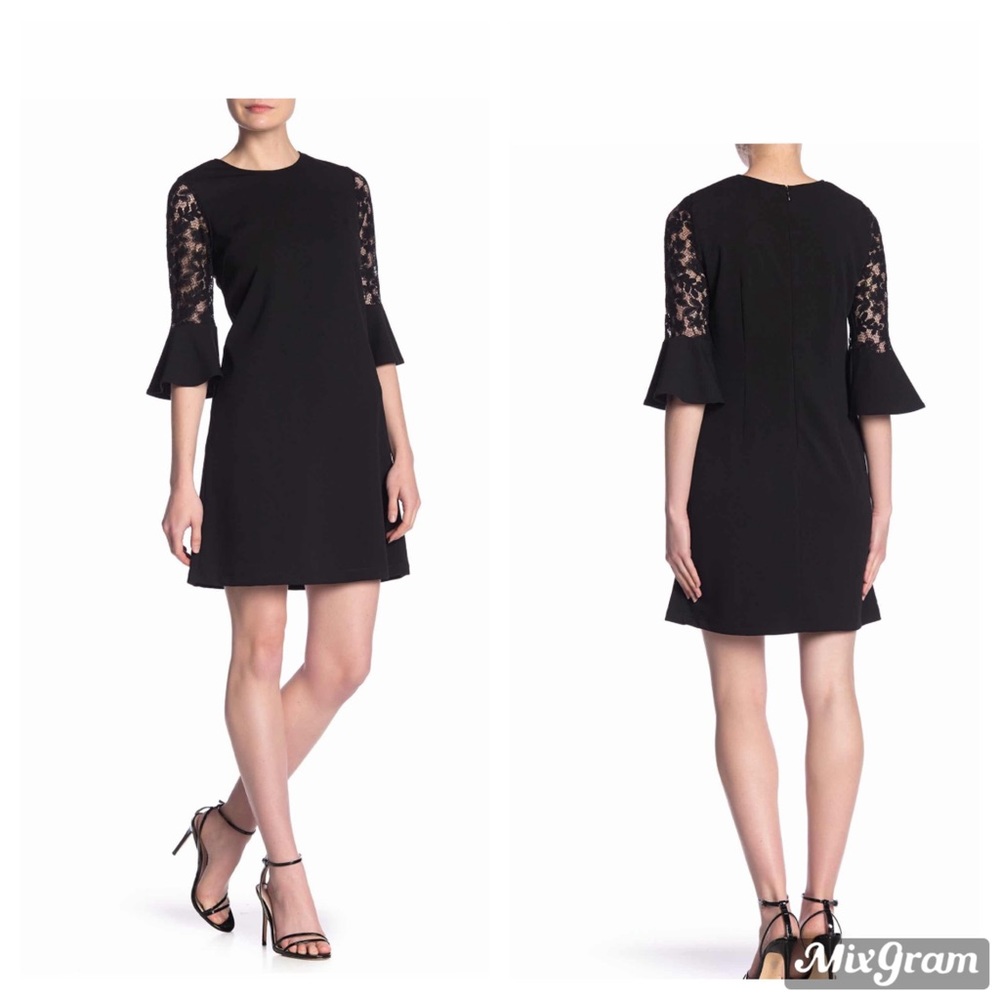 NWT nanette lepore black  paradise blooms dress 8